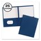 Avery 0.5 in. Capacity 11 in. x 8.5 in. Prong Fastener Two-Pocket Folder - Dark Blue (25/Box)